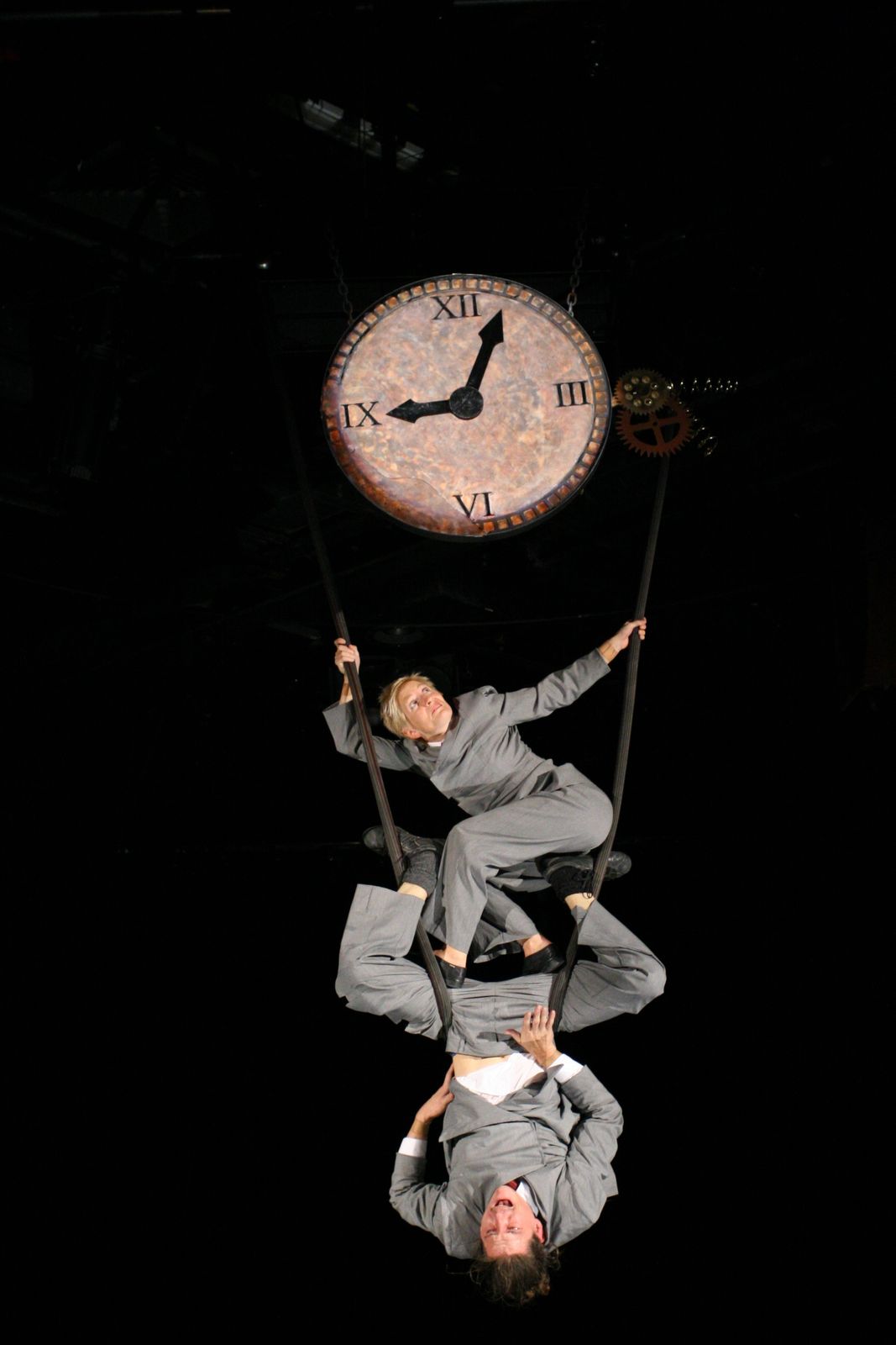 The Key — performers in bureaucracy satire, physical comedy scene